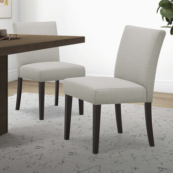 GilmanCreek Furniture, Set de 2 Sillas de Comedor de Tela Gris