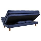 Violanti, Sofá Cama de 3 Plazas, Sin Brazo, Color Azul