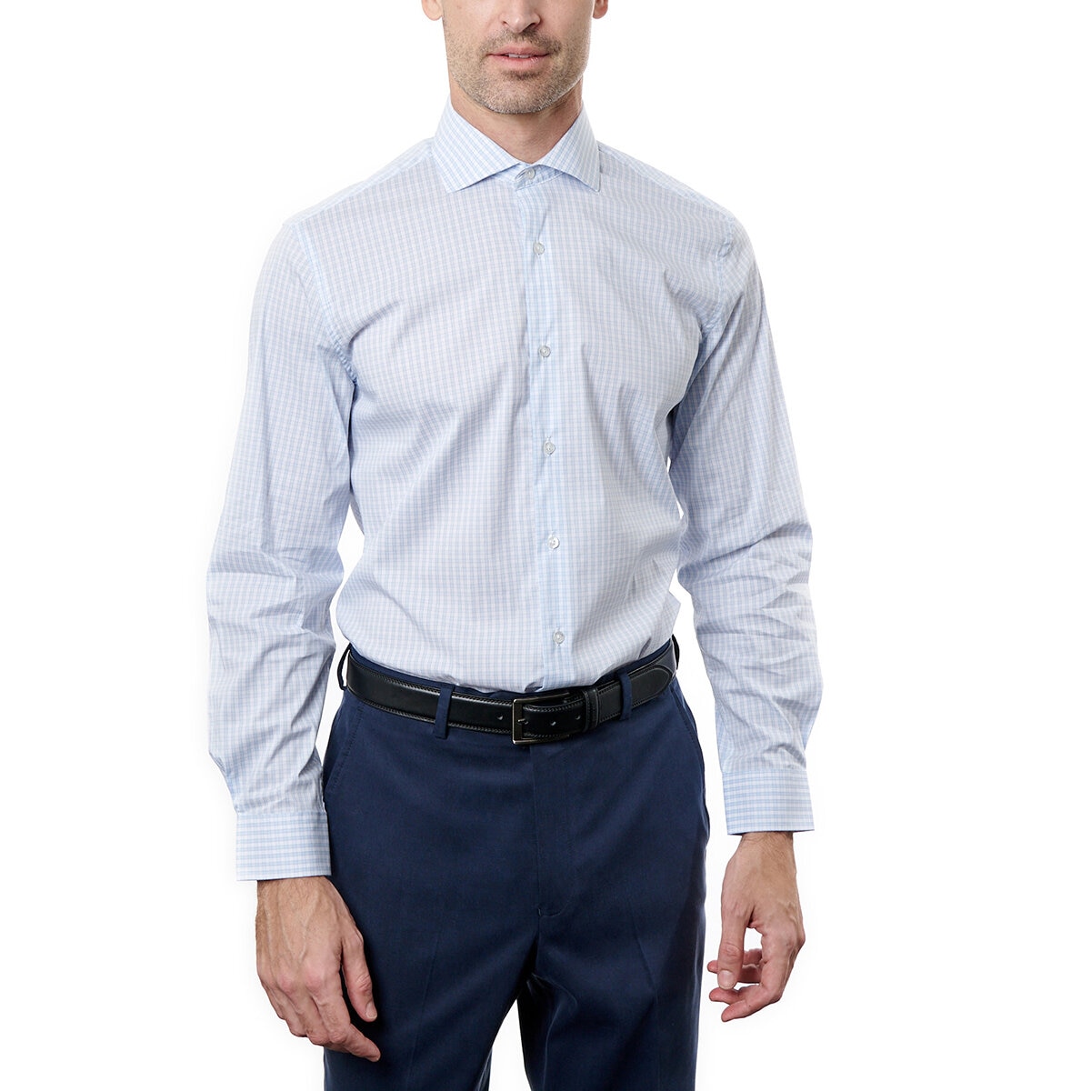 DKNY Camisa para Caballero Azul Cuello 15.5 Manga 34/35