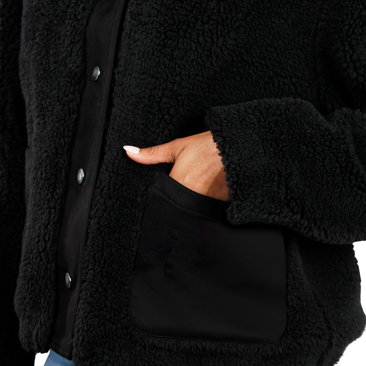 Bearpaw Chamarra para Dama Negro Extra Chica