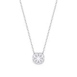 Dije de Diamantes, 0.53ctw, Corte Redondo, Oro Blanco de 14k