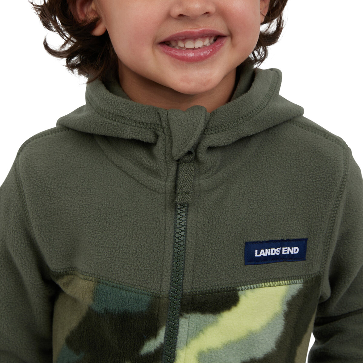 Lands' End Sudadera para Niños y Niñas Verde 5 Años