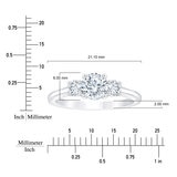 Anillo, Diamantes, 1.17ctw, Oro Blanco 14K