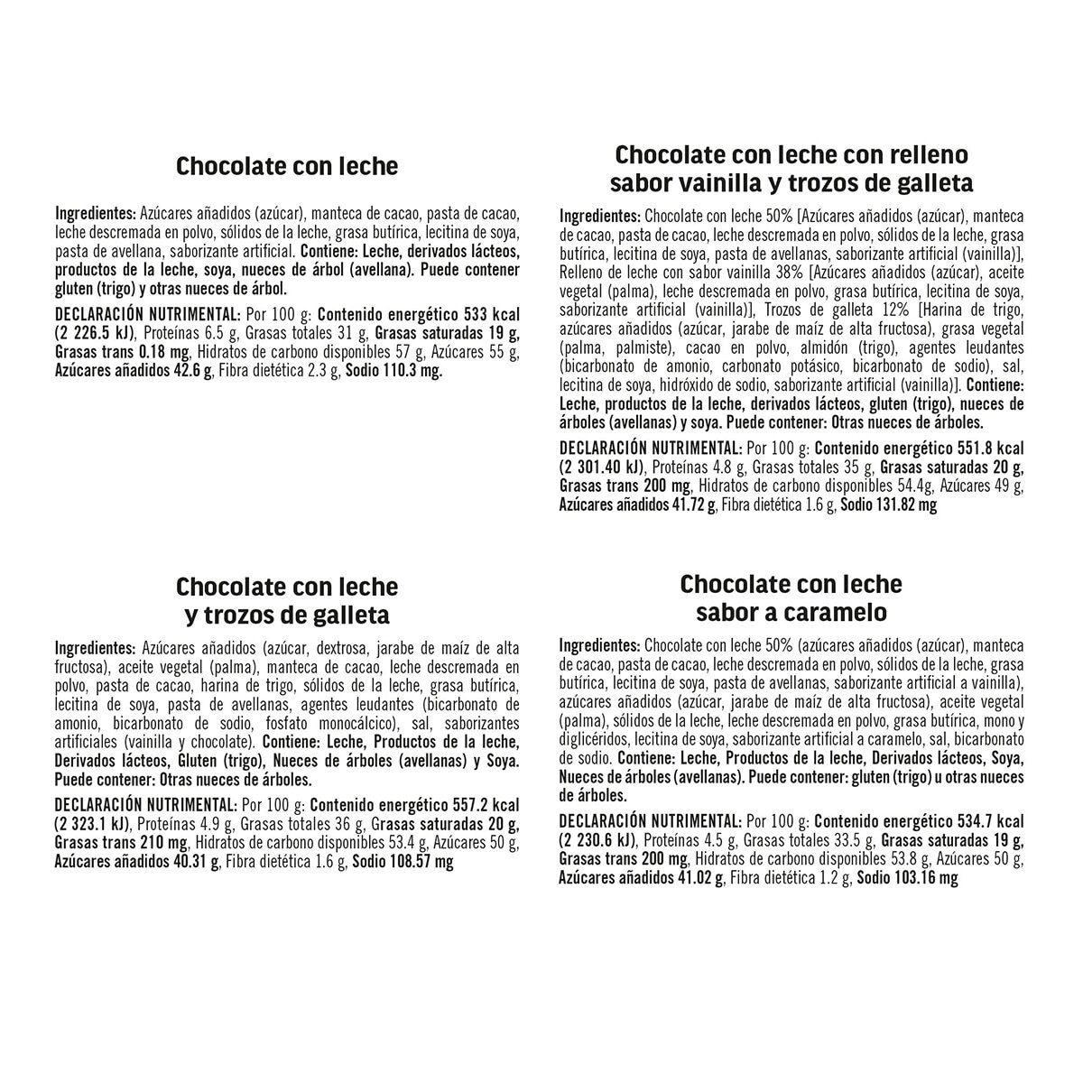 Milka Chocolate Surtido 4 pzas de 100 g