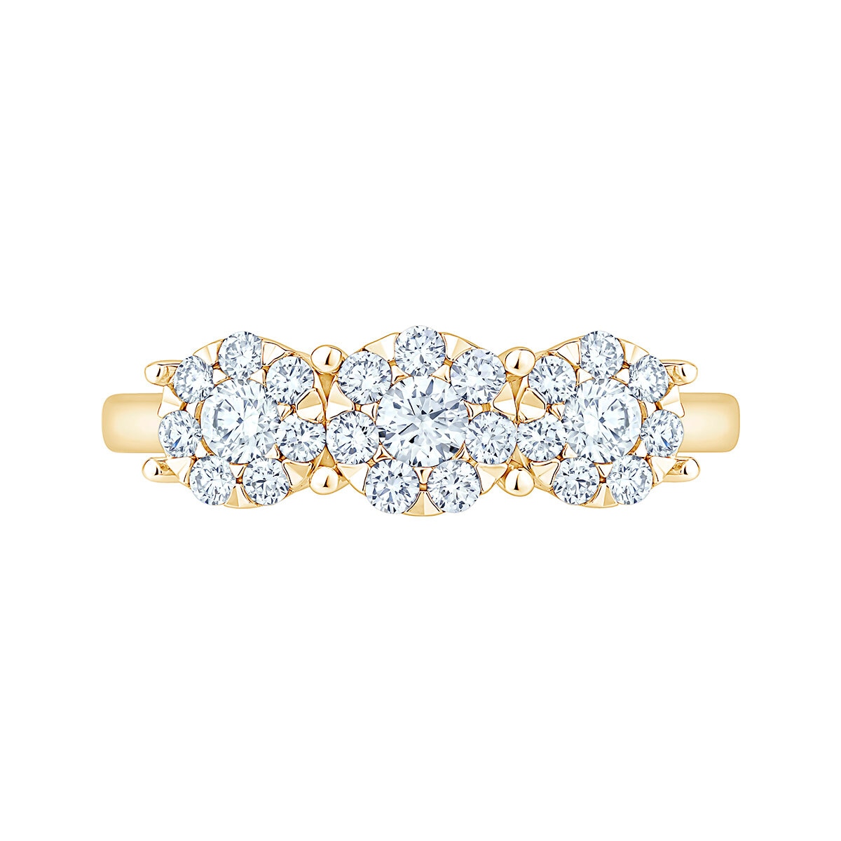 Anillo Nupcial de Diamantes 0.50ctw, Oro Amarillo 14K