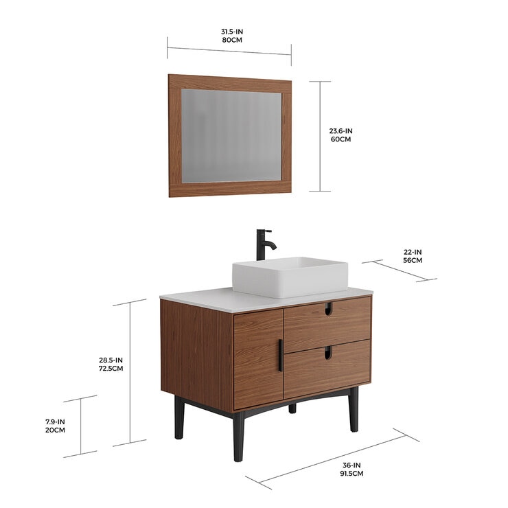 15West, Gabinete para Baño Modelo Reed