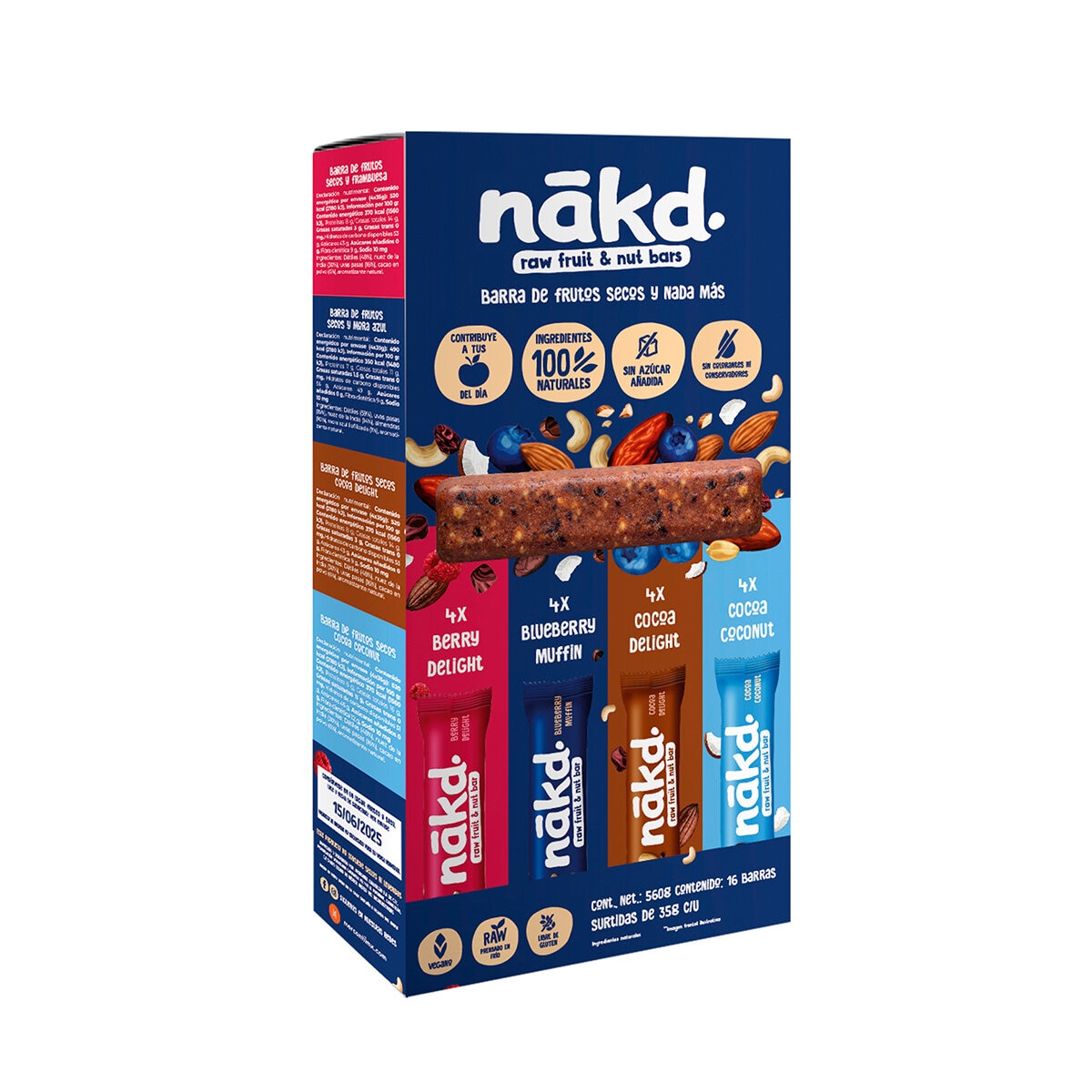 Nakd Barras de Frutos Secos 16 pzas de 35 g