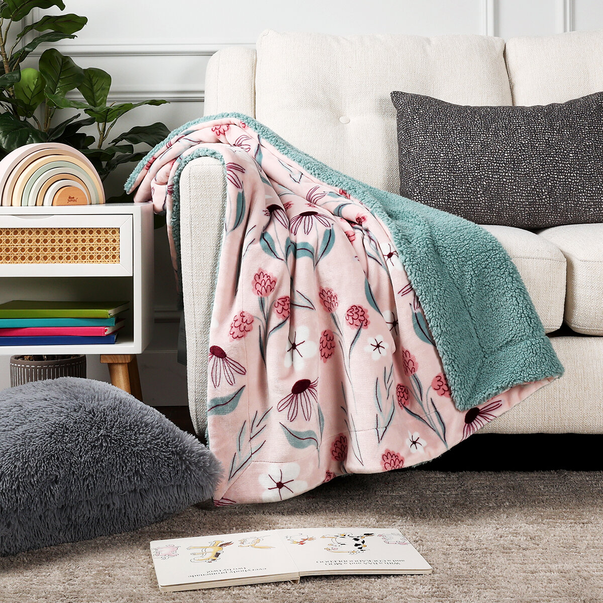 Life Comfort, Frazada Individual, Modelo Flores