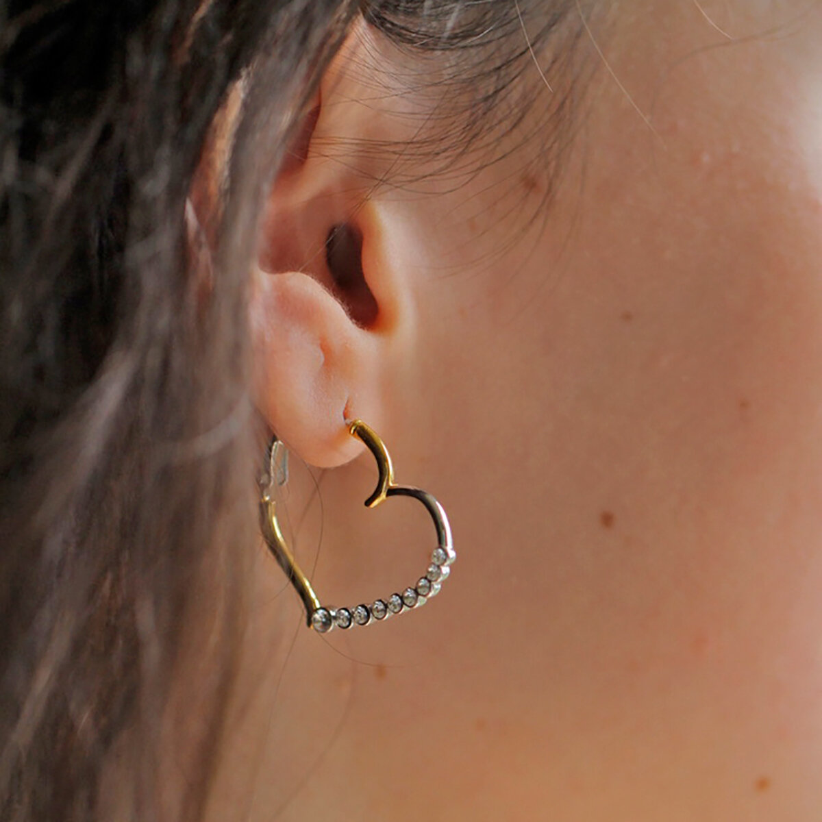 Mayfer, Juego de Collar con Dije De Corazón y Aretes