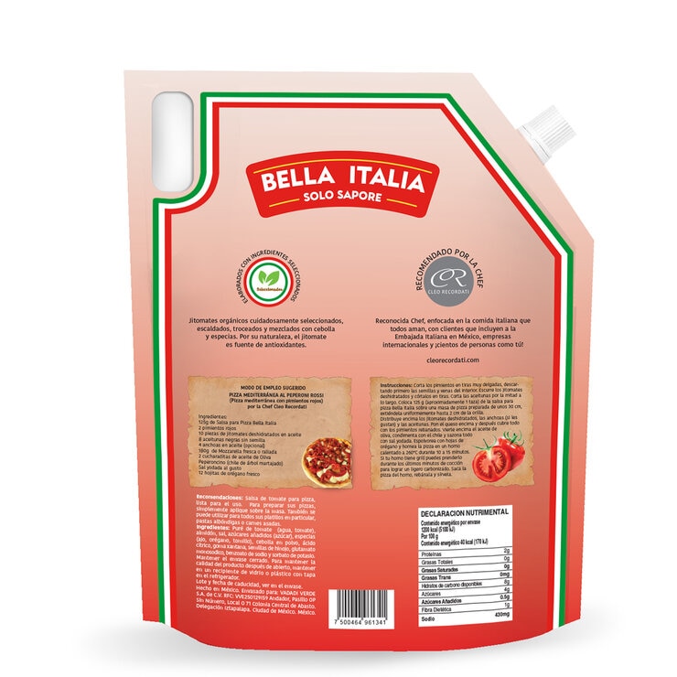 Bella Italia Salsa para Pizza 3 L