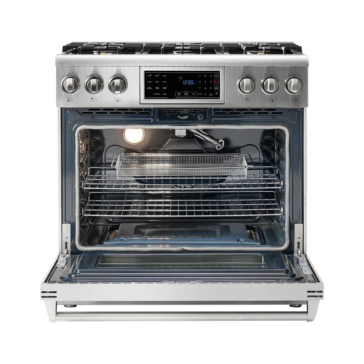 Thor Kitchen Estufa de Gas Natural 6 Quemadores 91 cm Convertible a Gas LP (Kit Incluido)