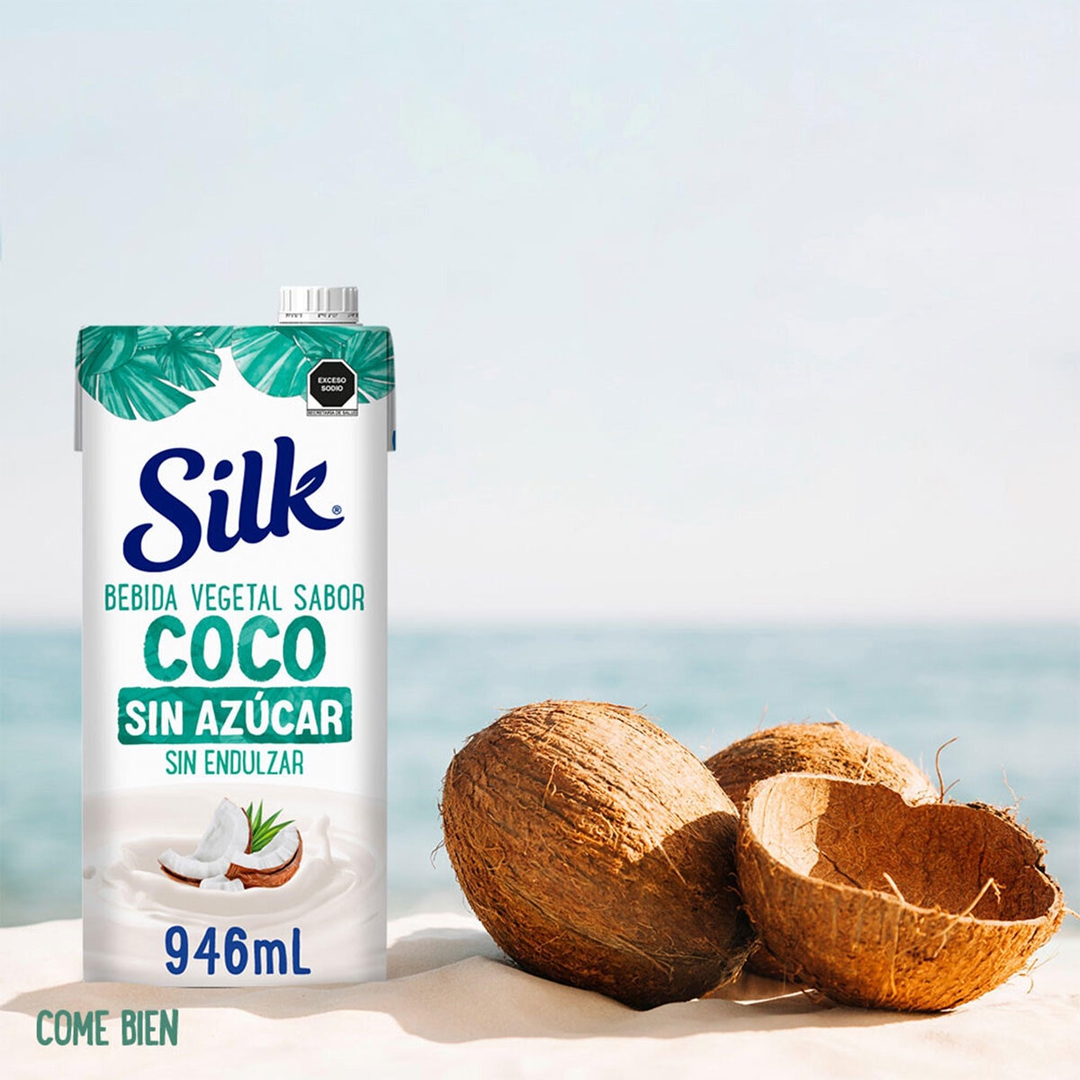 Silk Bebida Vegetal Sabor Coco Sin Azúcar 6 pzs de 946 ml