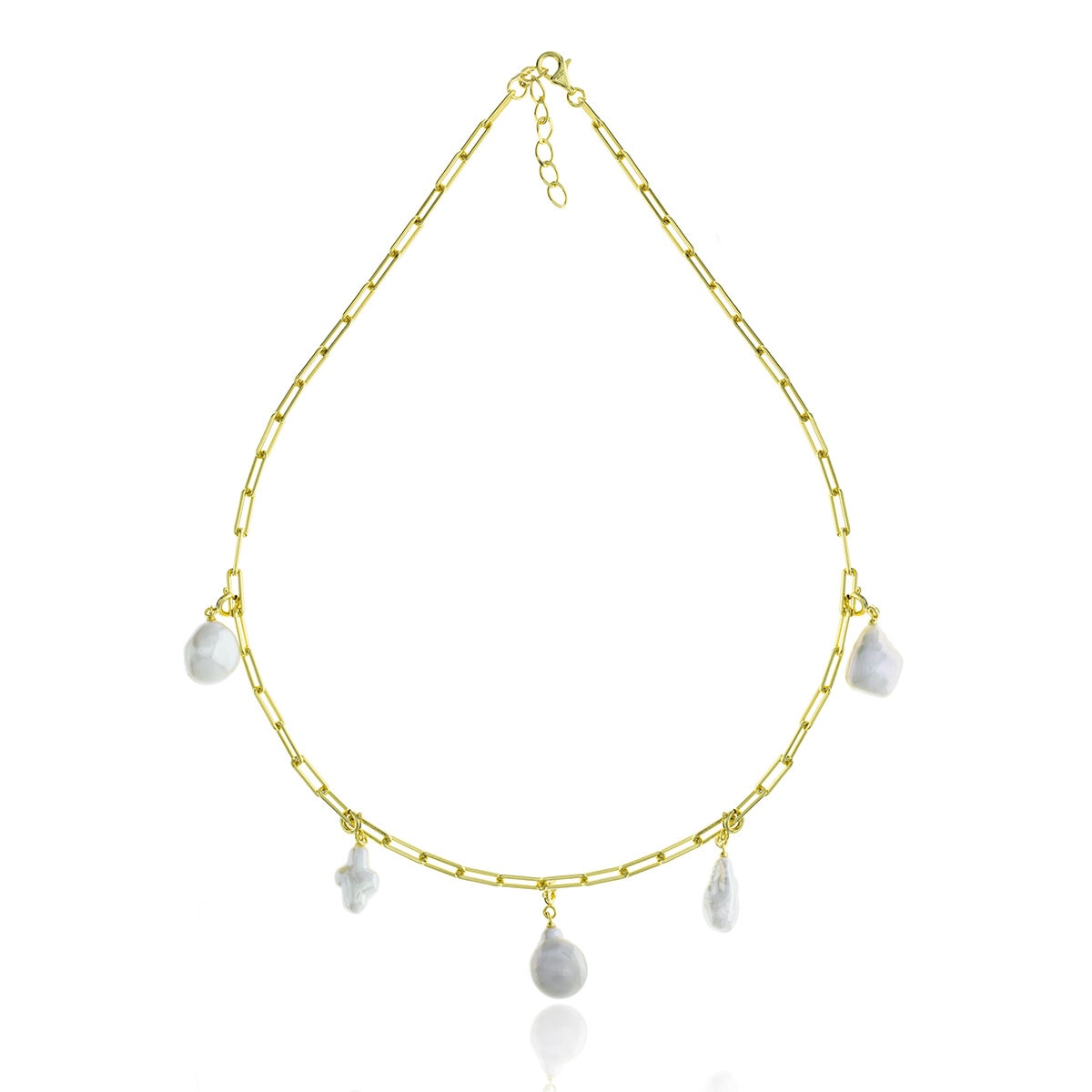 Mayfer Collar .925 Bañado en Oro, con Charms Removibles