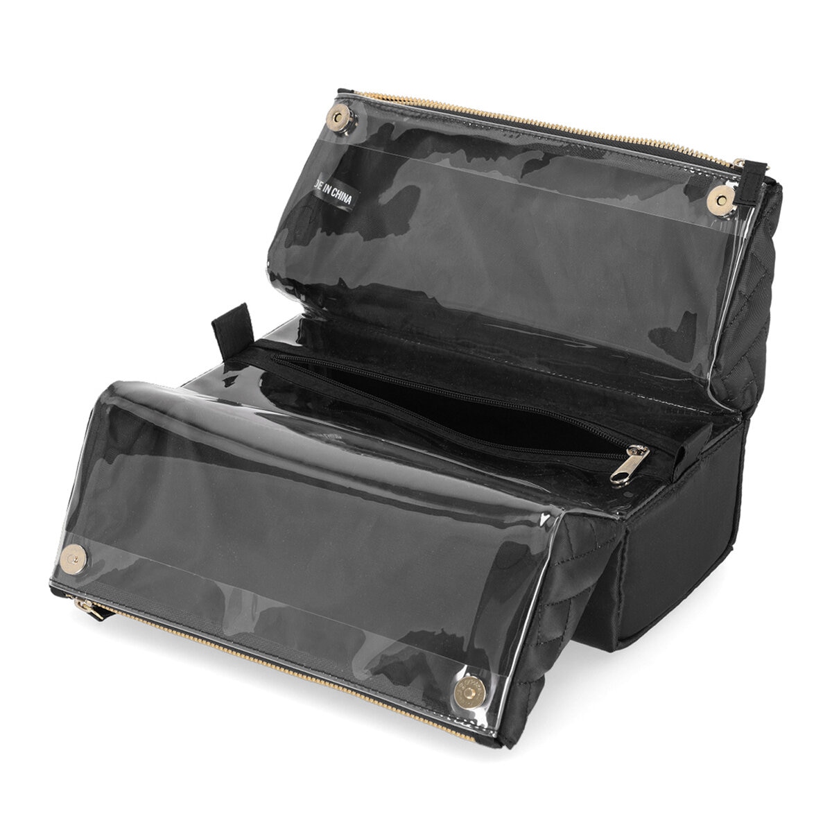 Stella & Max Cosmetiquera de 3 Secciones Negro