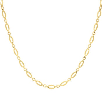 Cadena para Dama, 45.72cm, Enlace Ovalado, Oro Amarillo 14K
