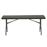 Lifetime, Mesa Plegable 1.82 metros, Color Negro
