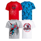 Playera 4 piezas para Niños o Niñas Varias Tallas y Colores