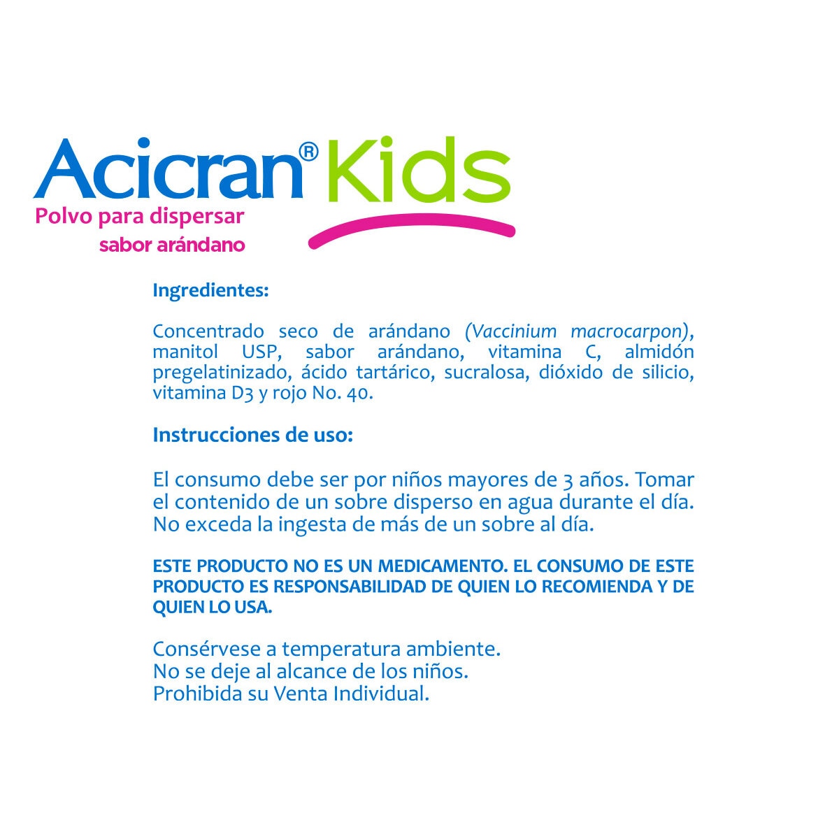 Acicran Kids 30 Sobres de 1 g c/u