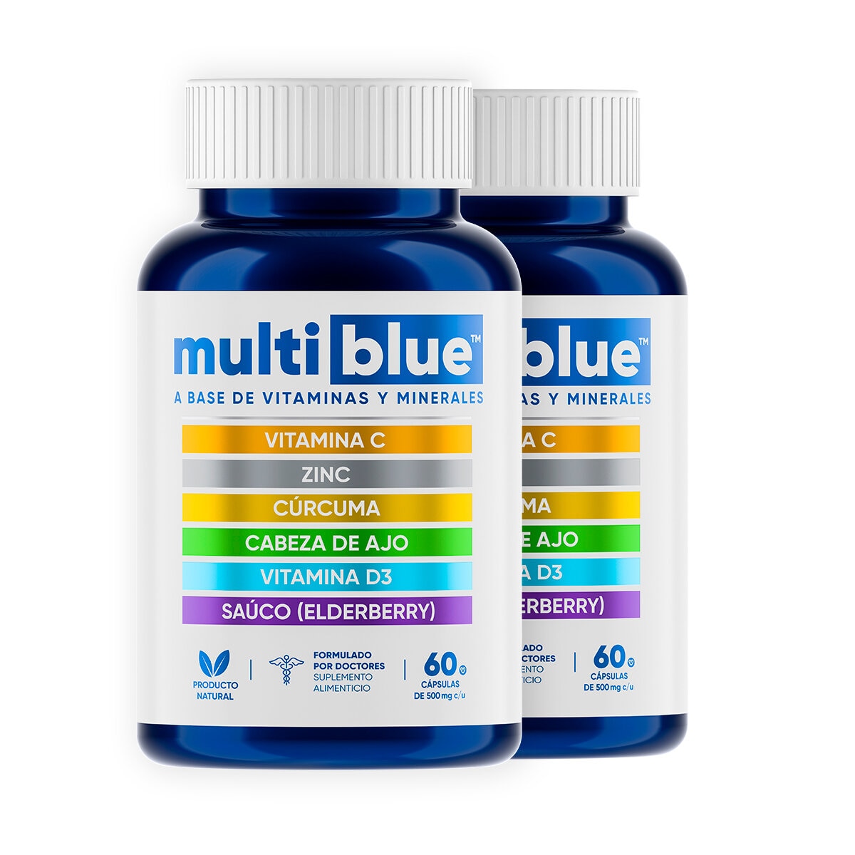 Multiblue Vitamina C2 frascos de 60 cápsulas