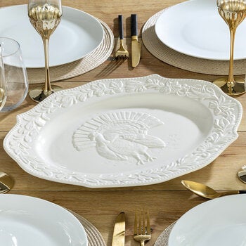 Signature Housewares Incorporated, Platón Ovalado Grande de Cerámica para Servir