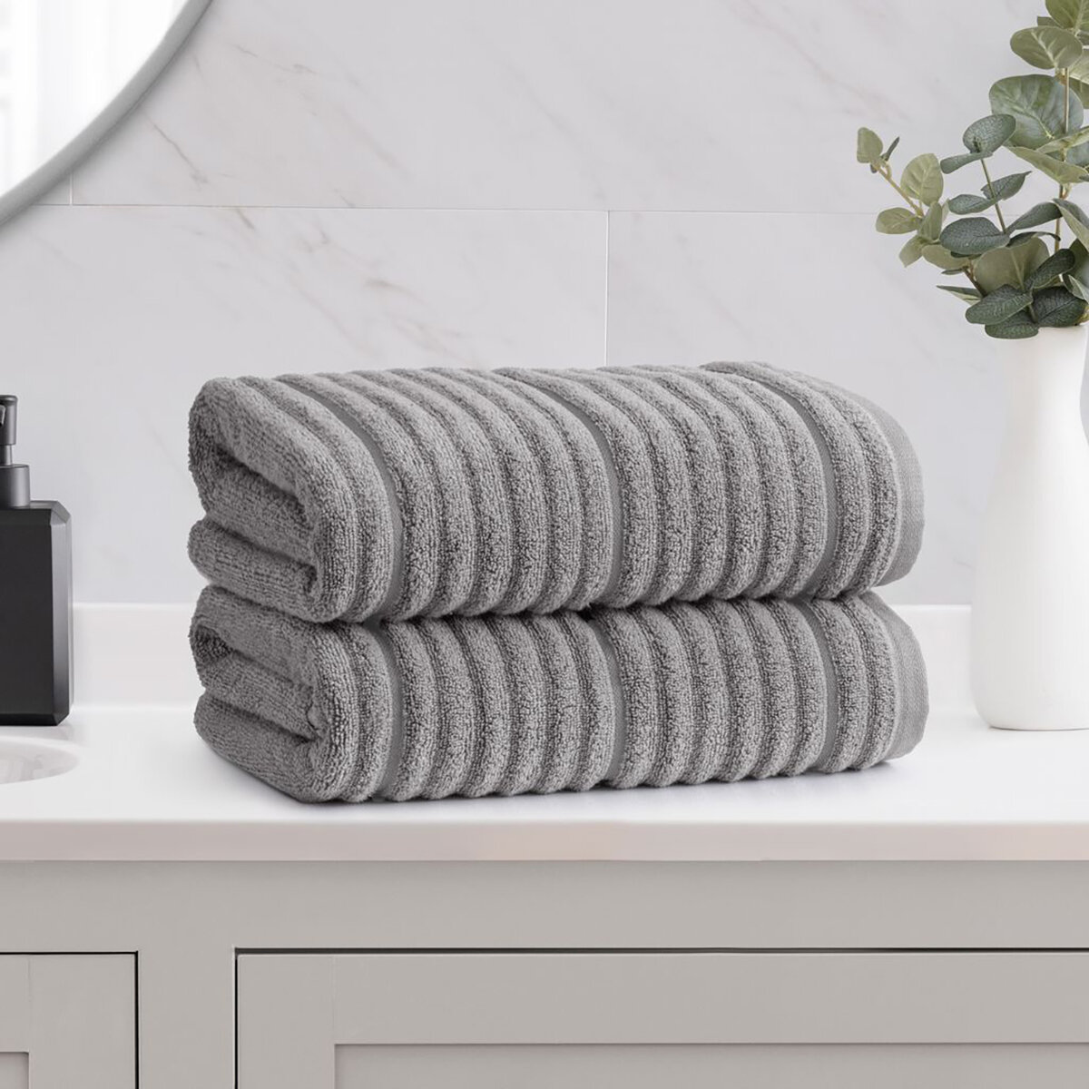 WelHome, Toalla de Baño, Gris Oscuro