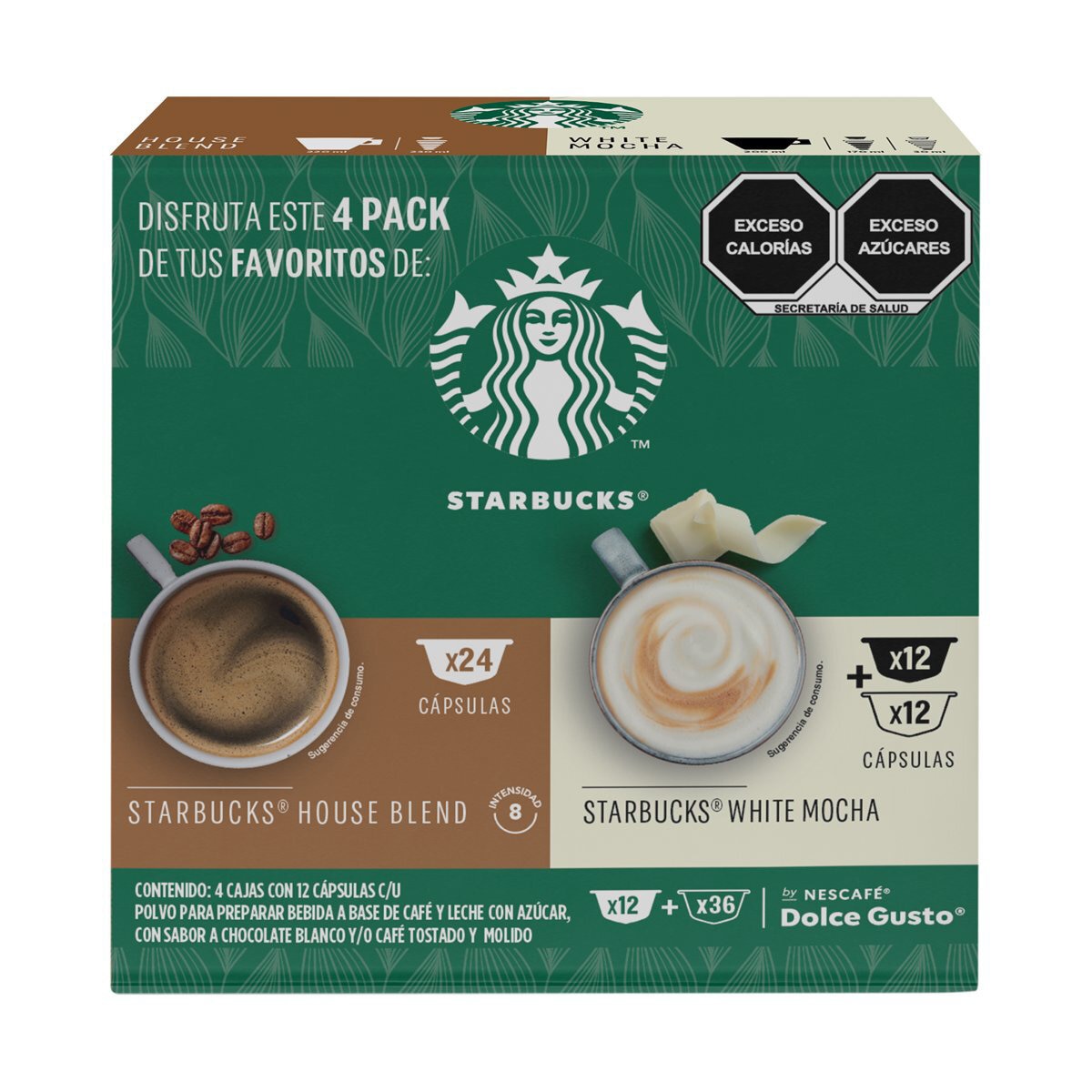 Nescafé Dolce Gusto Starbucks White Moca y House Blend 48