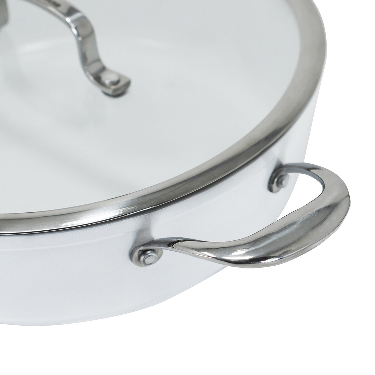 Westinghouse, Arrocera 28 cm de Cerámica Blanca, Acero Inoxidable