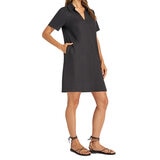 Matty M Vestido Tipo Lino para Dama Negro Mediana