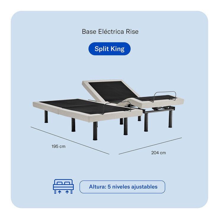 Luuna Base Eléctrica Rise King Beige Luuna Base Eléctrica Rise King Beige