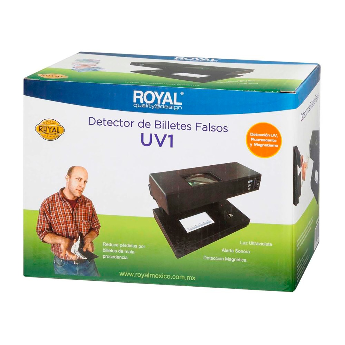 Royal detector UV de billetes falsos