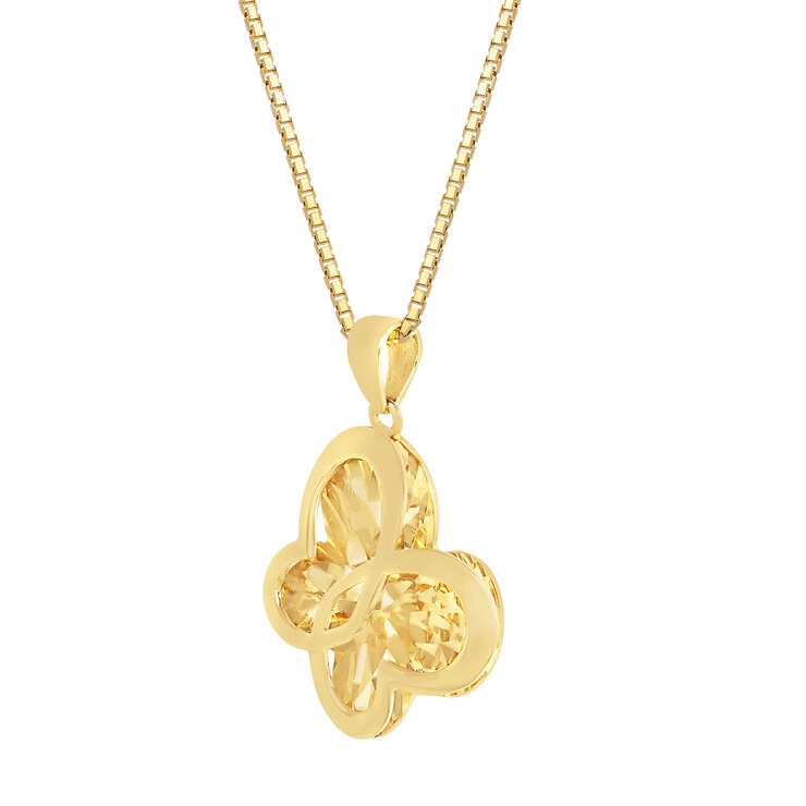 Collar con Dije de Mariposa, Oro 14k