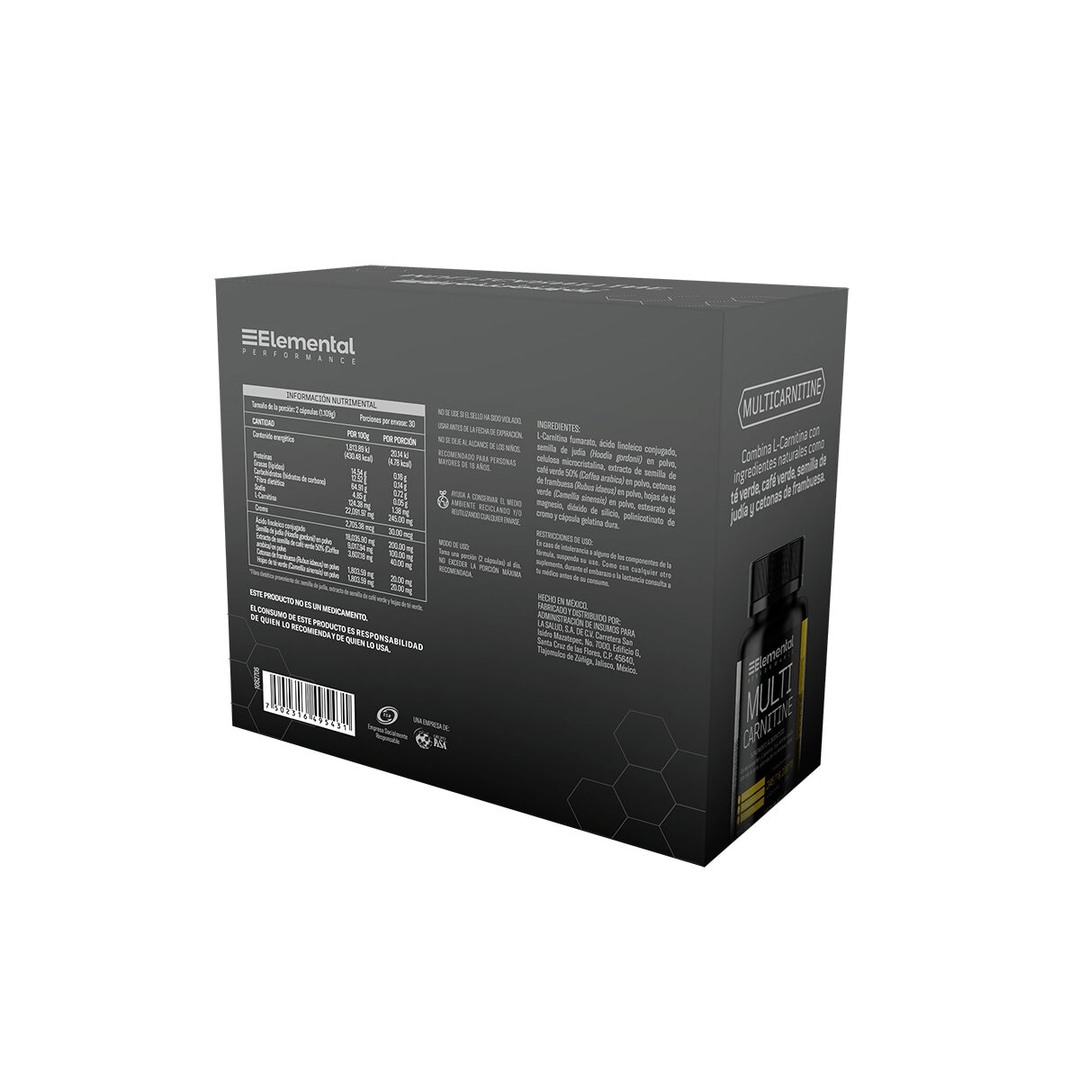Elemental Performance Multi Carnitine 2 Frascos de 60 Cápsulas c/u