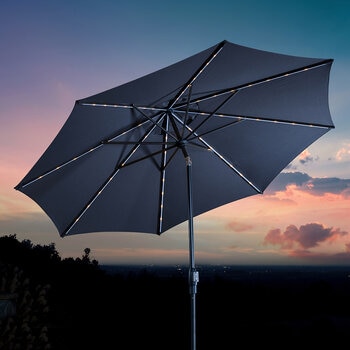 Sunvilla, Sombrilla de Mercado LED de Inclinación Automática de 3M