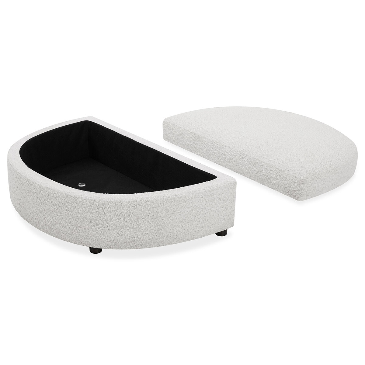 Aiden & Ivy, Silla Decorativa de Tela con Otomano