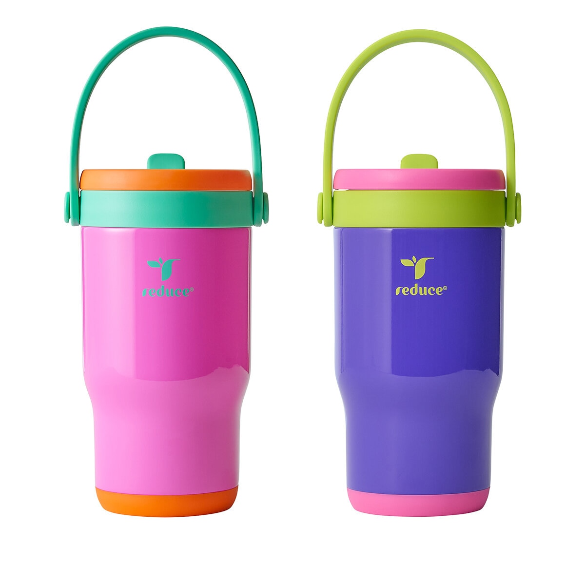 Reduce 2 Vasos Aislados al Vacío de 414 mL, Rosa y Morado Reduce 2 Vasos Aislados al Vacío de 414 mL, Rosa y Morado