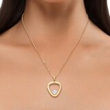 Dije de Perla Cultivada con Cadena 45.72cm, 8-8.5mm, Oro Amarillo de 14K