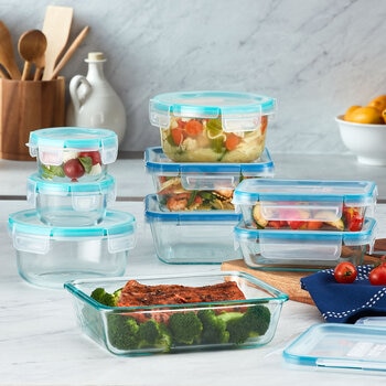 Snapware Pure Pyrex Glass, Juego de Recipientes de Vidrio, 18 piezas Snapware Pure Pyrex Glass, Juego de Recipientes de Vidrio, 18 piezas