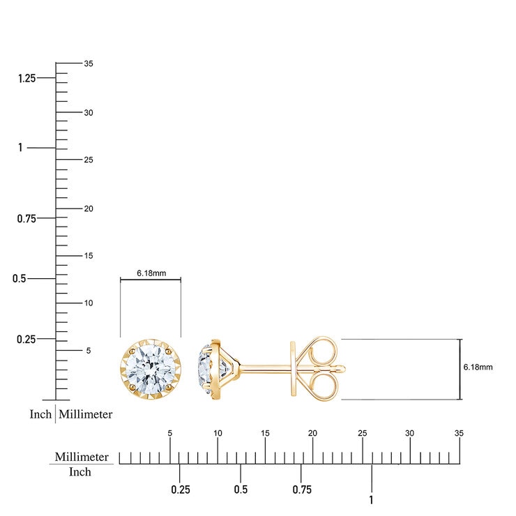 Aretes de Diamantes 1.00ctw, Oro Amarillo 14K
