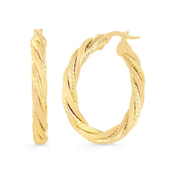 Arracadas Entrelazados, Oro Amarillo 14K