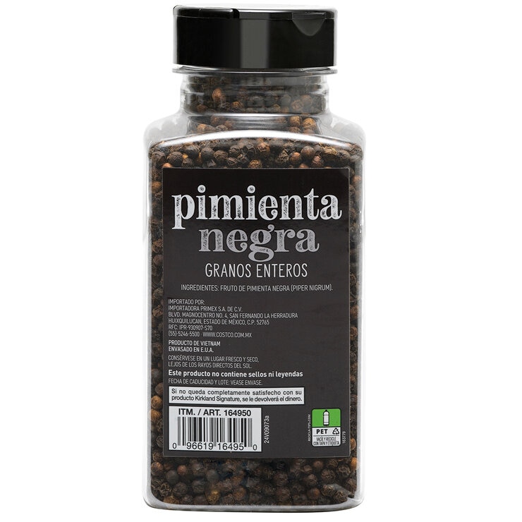Kirkland Signature Pimienta Negra Entera 399 g
