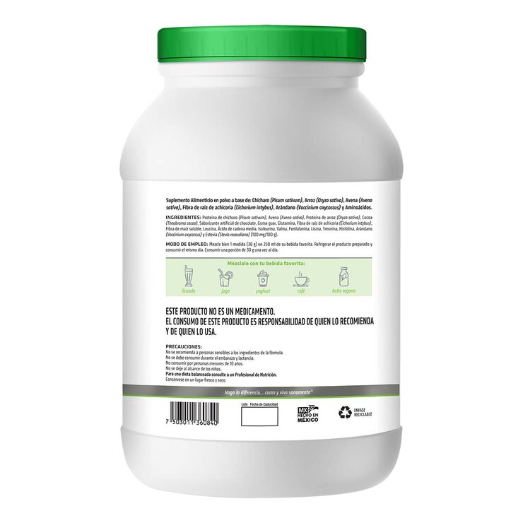 Vegan Protein Proteína Vegana Sabor Chocolate 1.2 kg