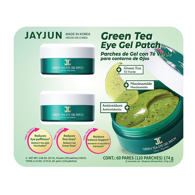 Jayjun Parches de Gel con Té Verde para Ojos 60 pares Jayjun Parches de Gel con Té Verde para Ojos 60 pares