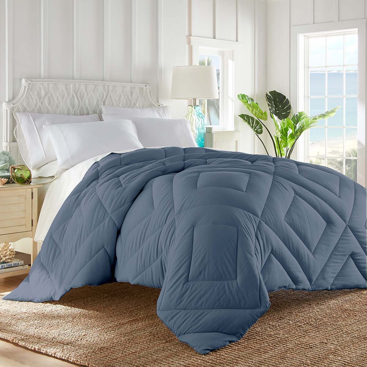 Tommy Bahama, Edredón Ligero, Tamaño Queen, Color Azul