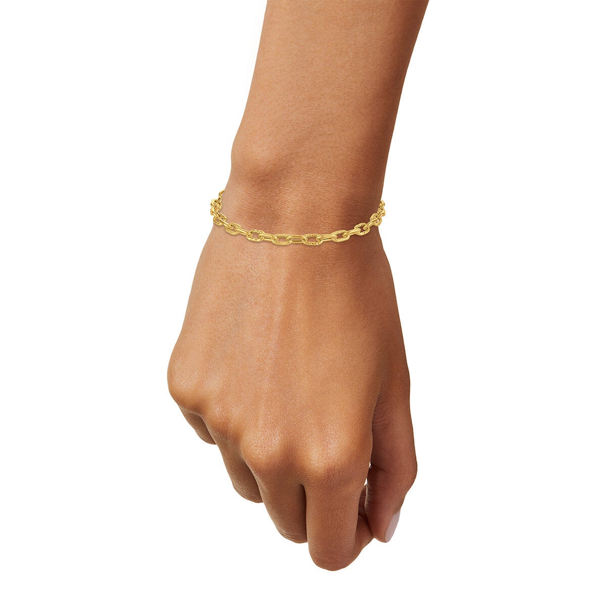 Pulsera de Eslabones, Oro Amarillo de 14K Pulsera de Eslabones, Oro Amarillo de 14K