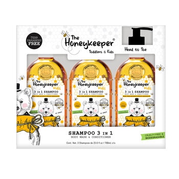 The Honeykeeper Shampoo 3 en 1 con miel 3 pzas de 700 ml