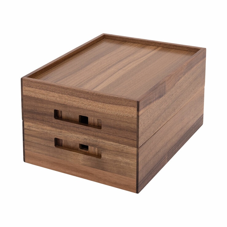 Seville Classics Juego de Cajones para Almacenamiento de Madera de Acacia, 5 Piezas Seville Classics Juego de Cajones para Almacenamiento de Madera de Acacia, 5 Piezas