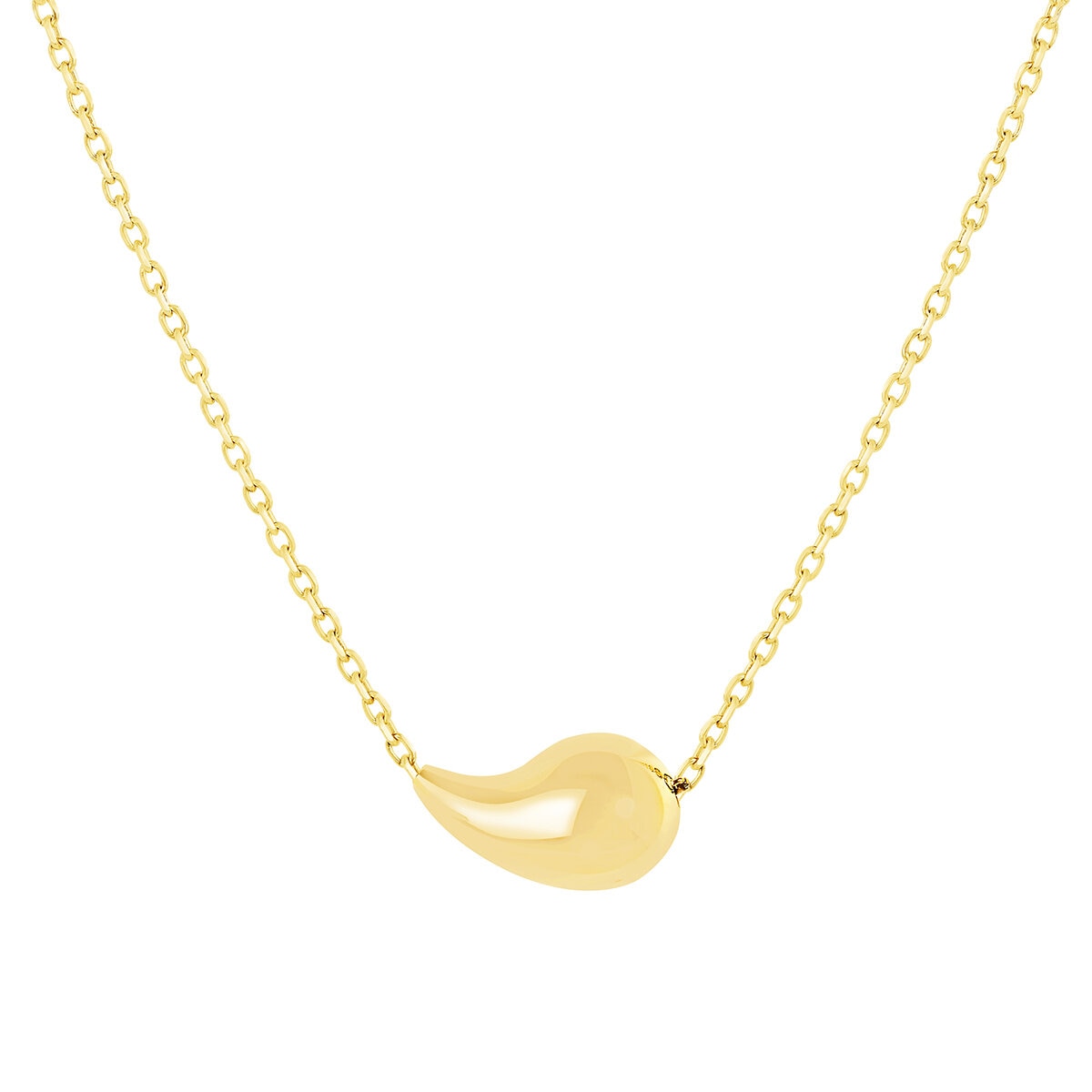Collar con Gota, 43.18cm, Oro Amarillo 14K
