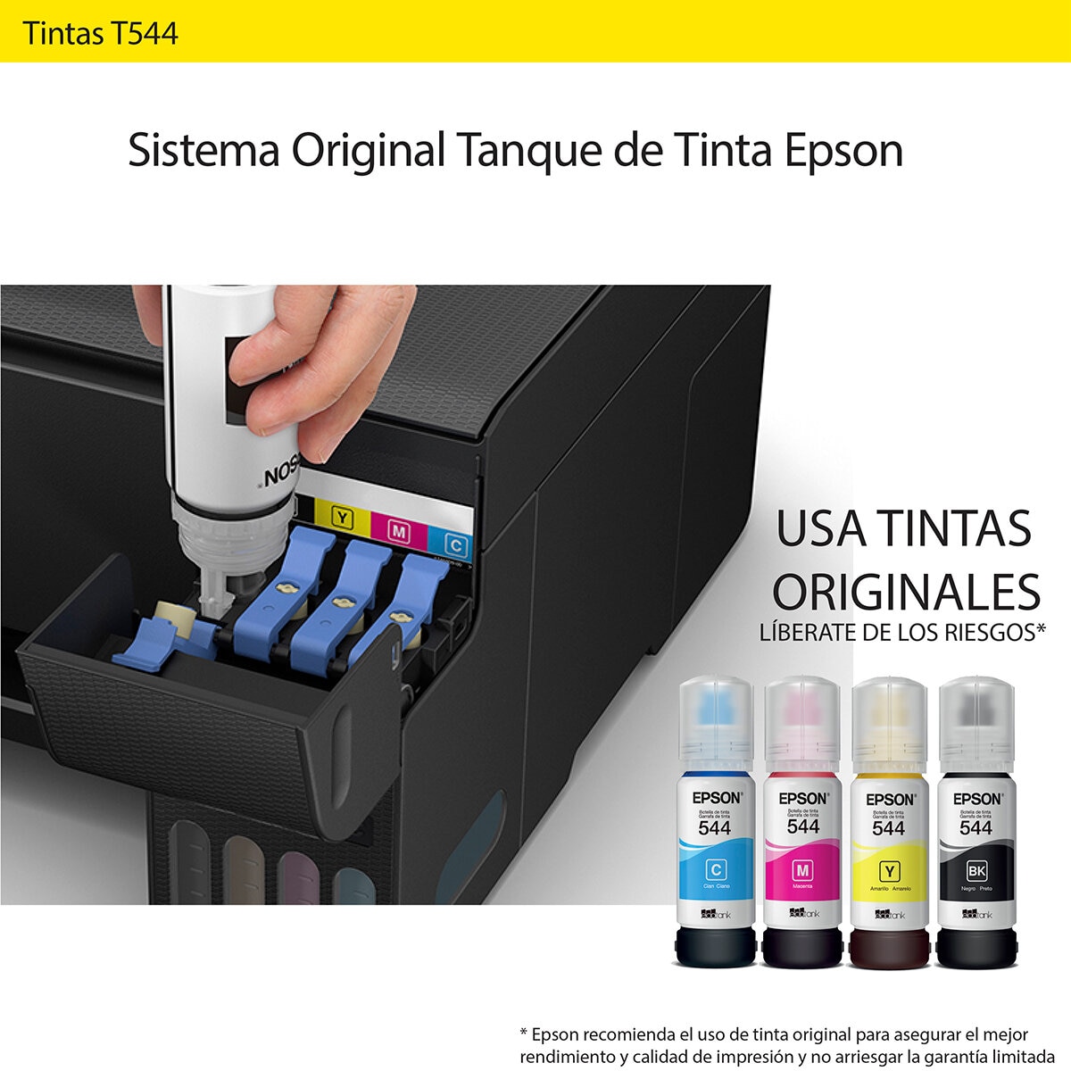 Epson Paquete de 2 Tintas Color Negro Ecotank 544