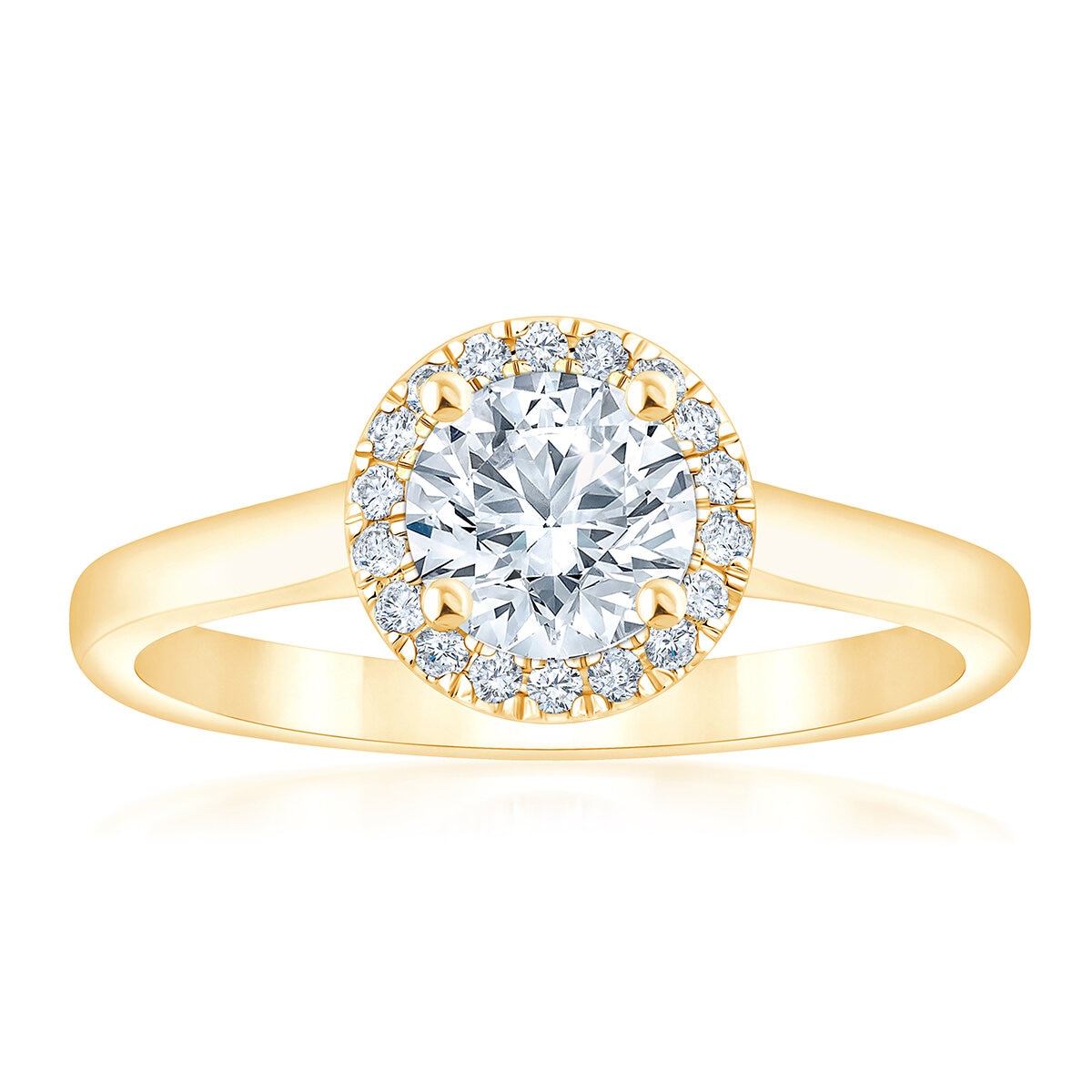 e Compromiso, Diamantes 1.10ctw, Oro Amarillo de 14K