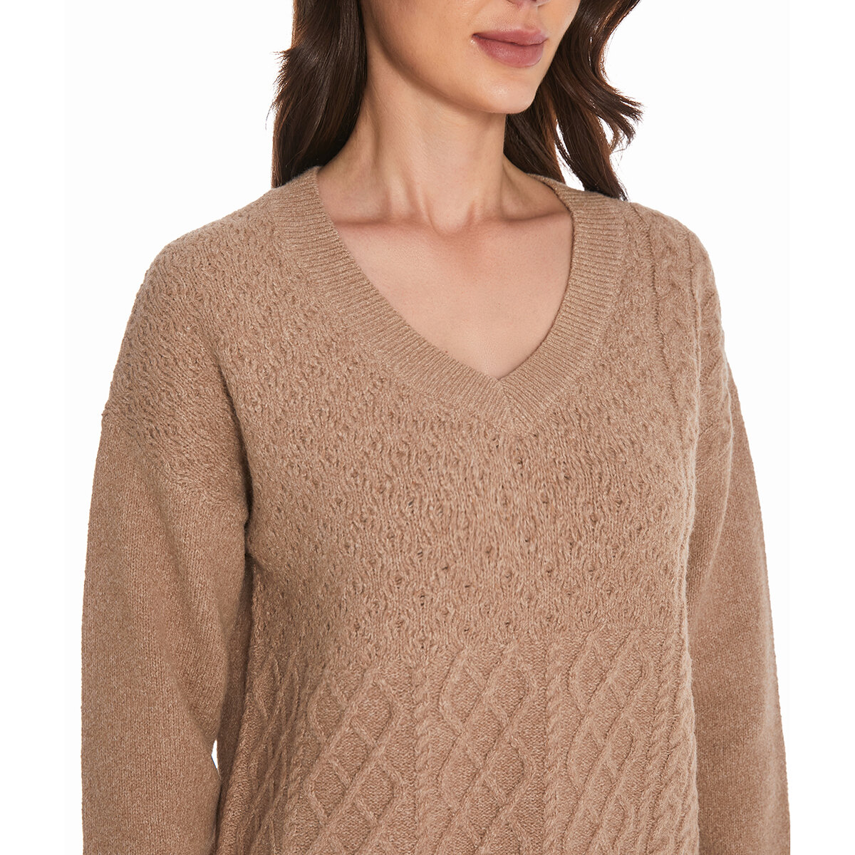 Frye Suéter para Dama Café Mediana